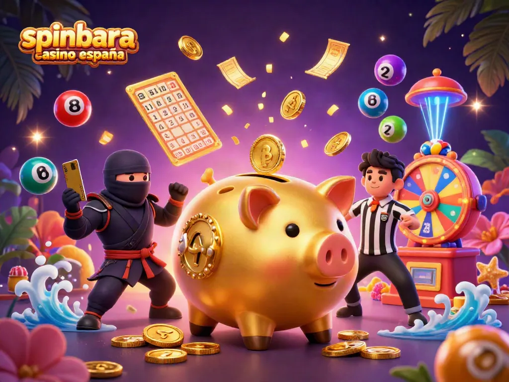 Engage in the excitement of spinbara casino españa with dynamic gameplay illustrated in a detailed vibrant scene.